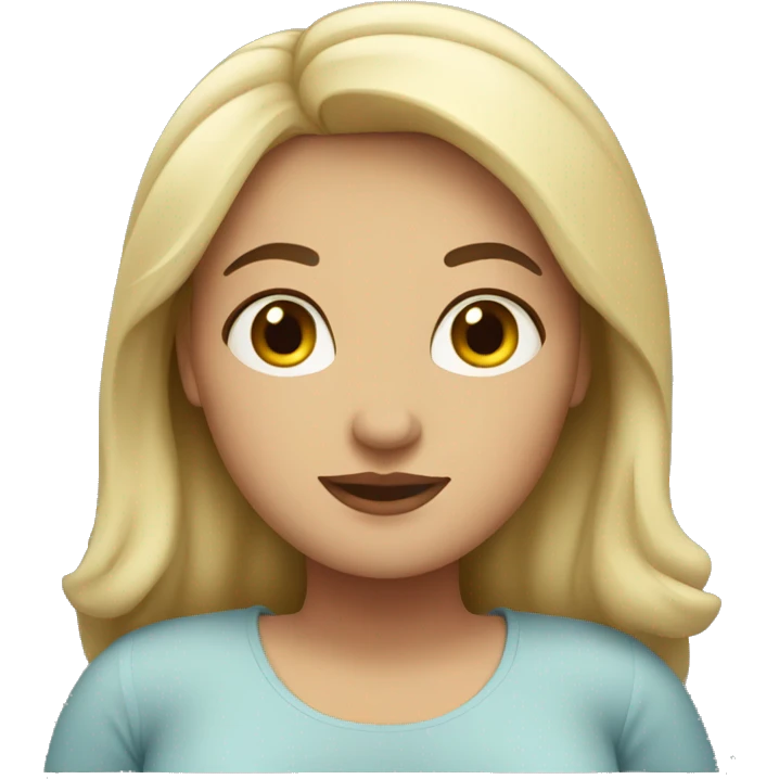 Curvy white woman emoji
