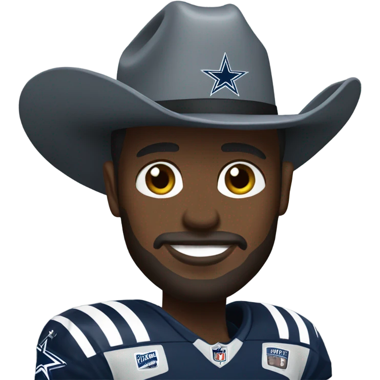 Cowboy wearing Cowboys jersey emoji