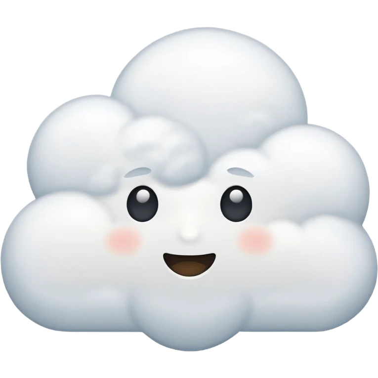 white 2d cloud no face flat emoji