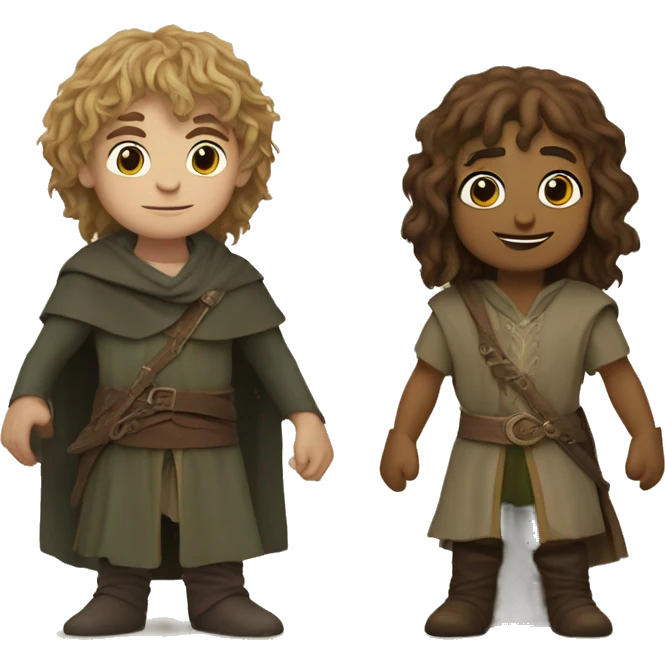 Meri and pippin from the lord of the rings emoji
