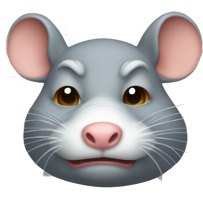 super fat angry rat head emoji
