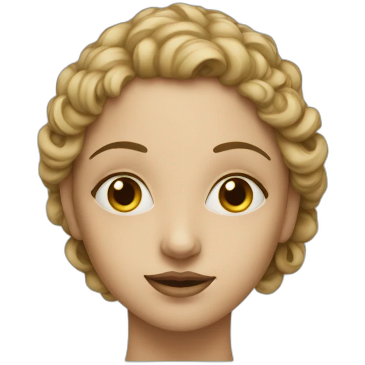 a Renaissance woman with 3 eyes emoji