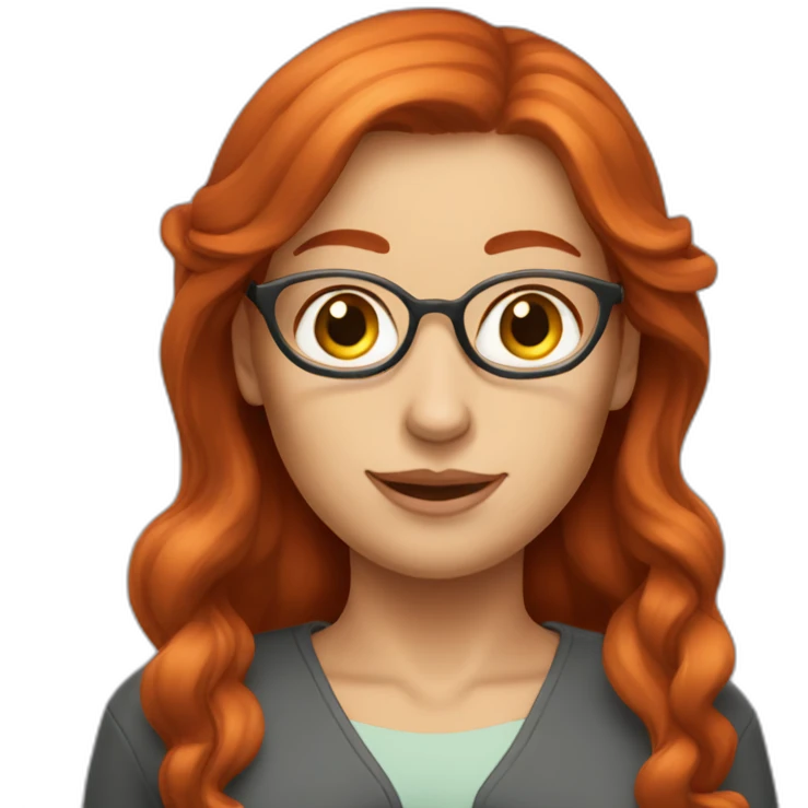 Redhead woman straight hair neuroscientist with mice emoji