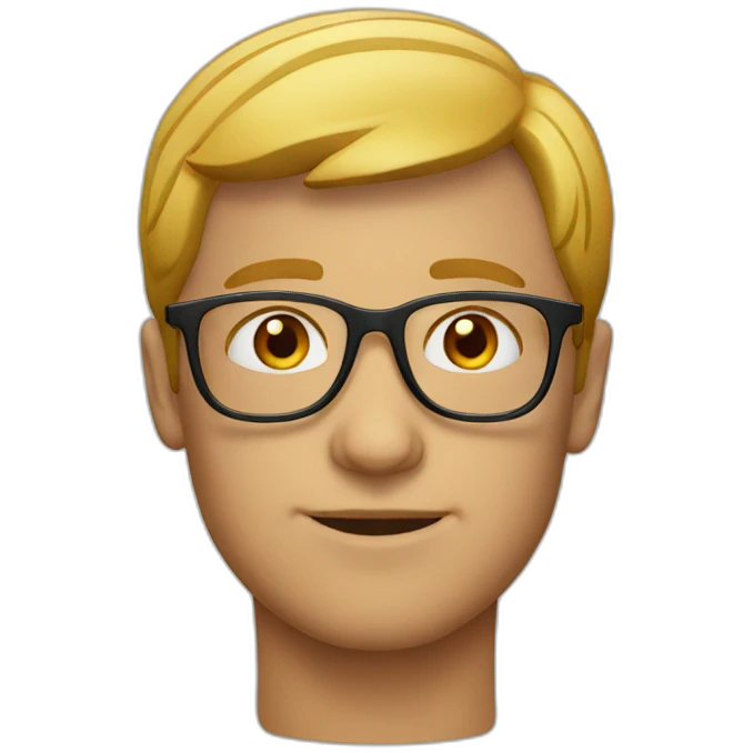 red glasses emoji