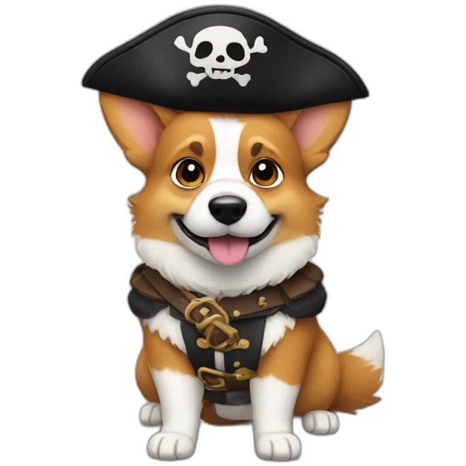 corgi pirate emoji
