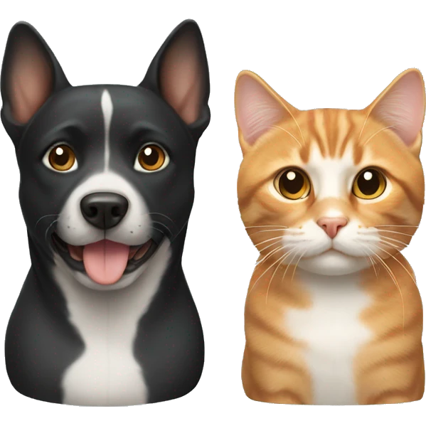 dog and cat emoji