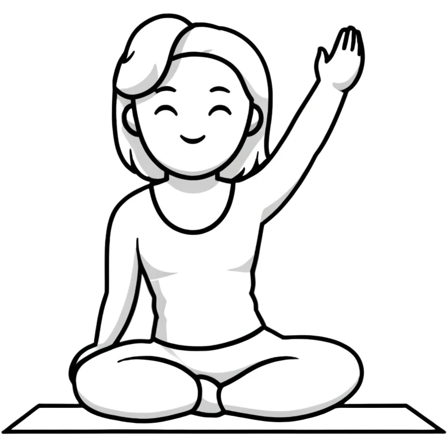 person doing yoga emoji