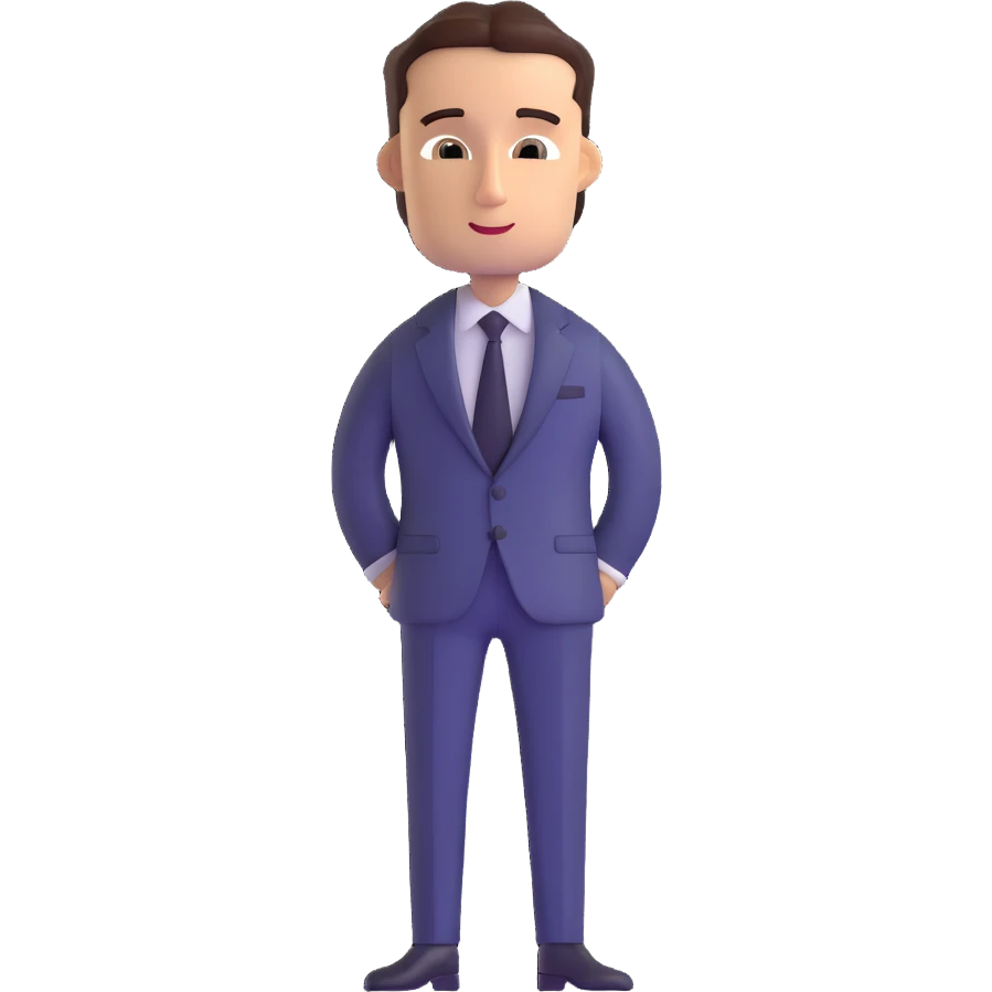 A handsome man named Alex Cansani with a modern, polished appearance emoji