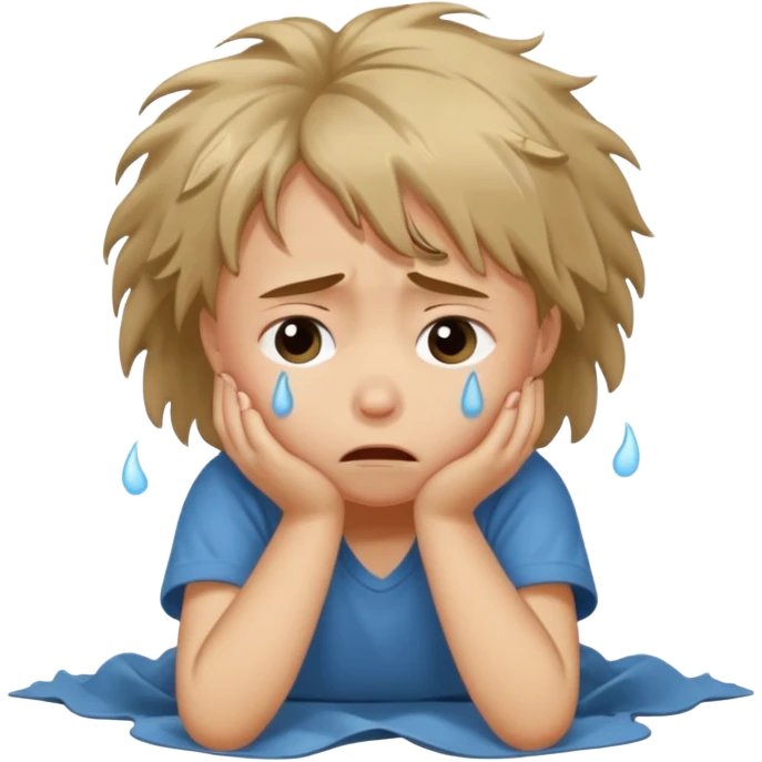 child crying on floor emoji