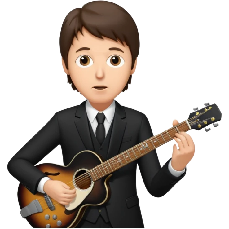 Paul McCartney playing guitar black suit emoji