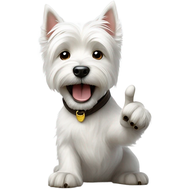 West highland whip terrier thumbs up emoji