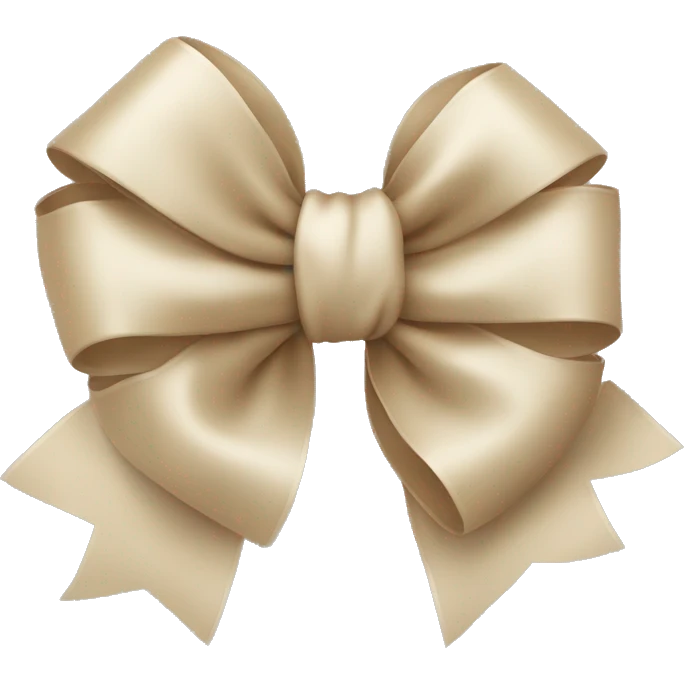 ￼ beige Christmas bow emoji