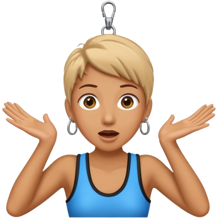 bungee jumping face with earrings emoji