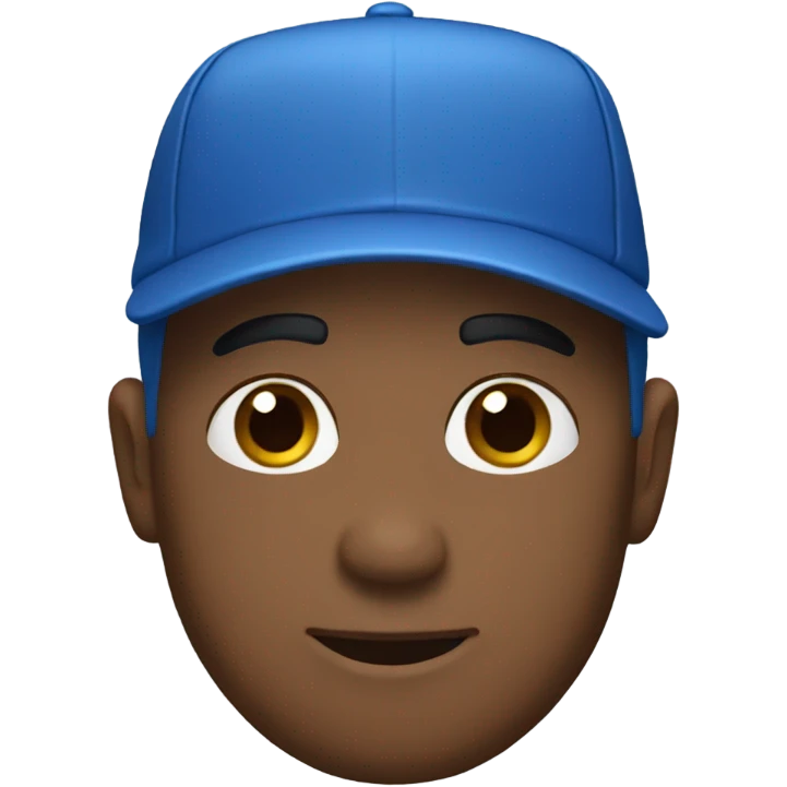 A blue cap emoji