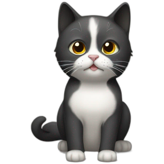 Esqueleto-gato-negro emoji