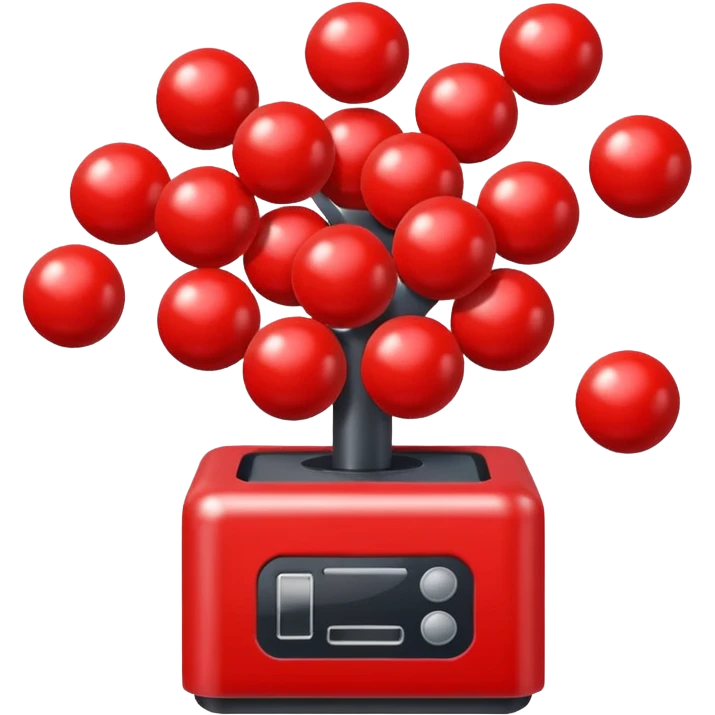 red gacha machine balls emoji