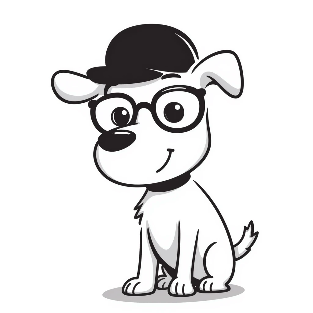 dog with a hat and glasses emoji
