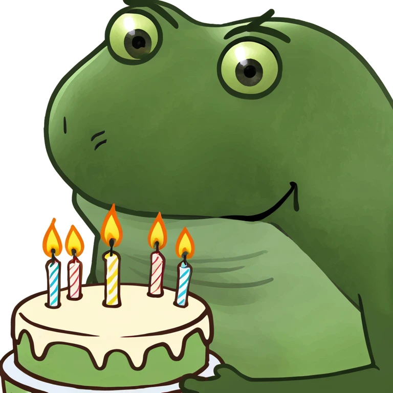 bufo blowing candles on cake emoji