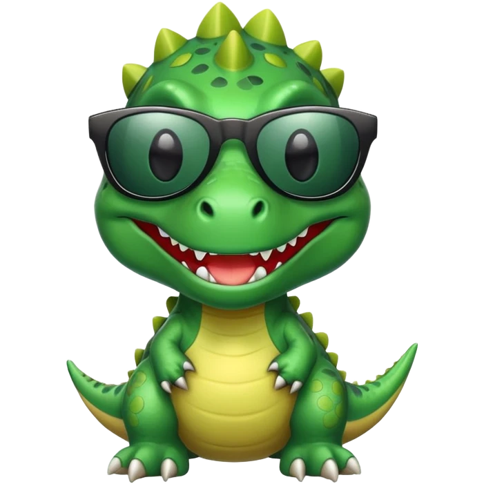 Dino wearing sunglasses emoji