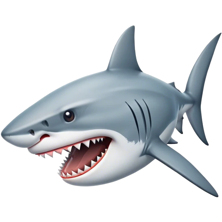 shark with its mouth watering emoji