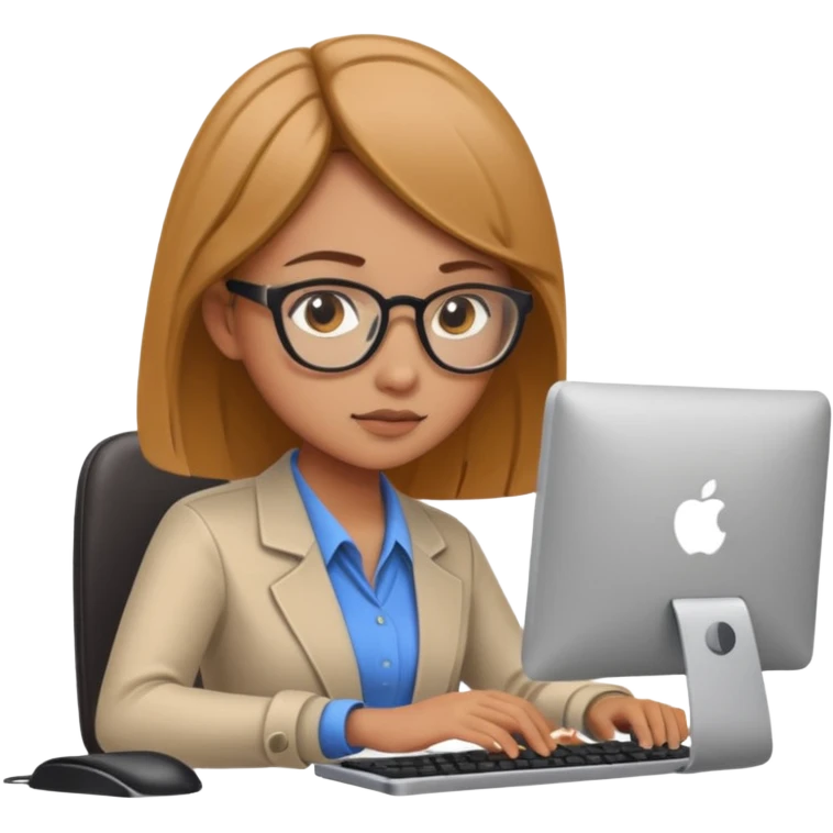 girl seo specialist on pc emoji