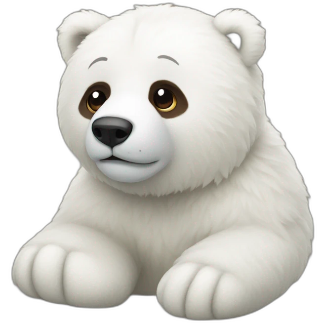 Oso polar peluche emoji