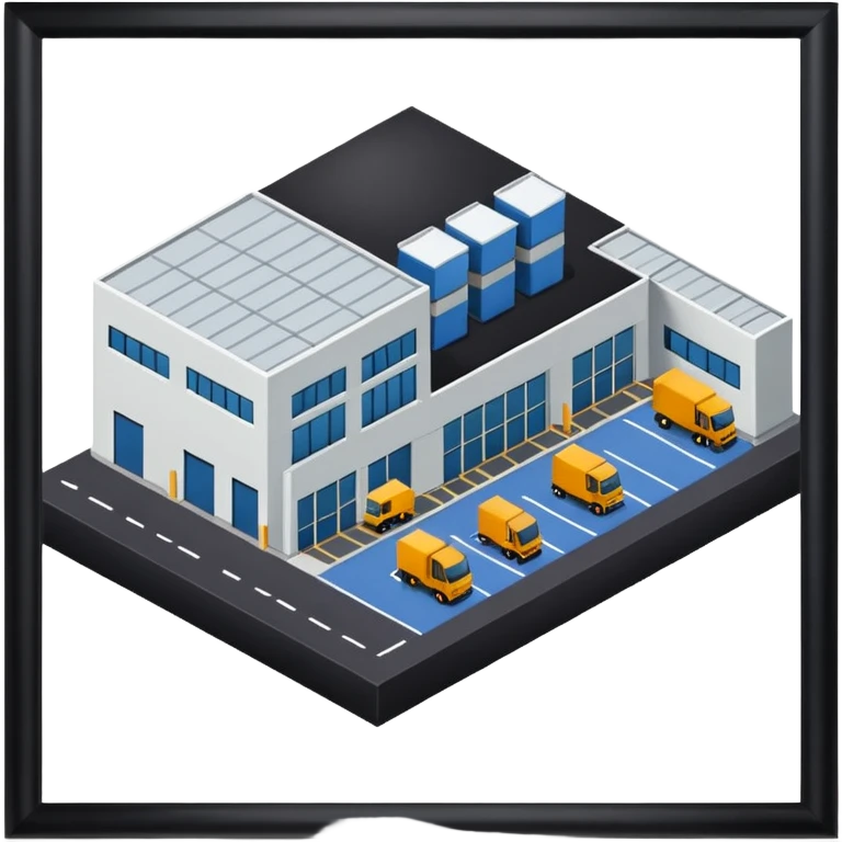 create a realistic a place where logistic transporter can park emoji