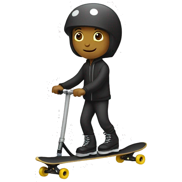 mono en patinete emoji
