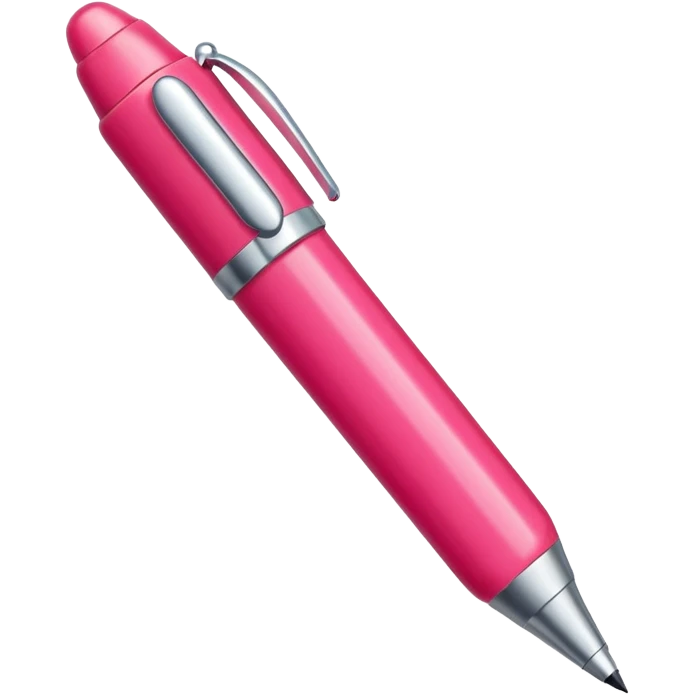 chunky pink and red pen emoji