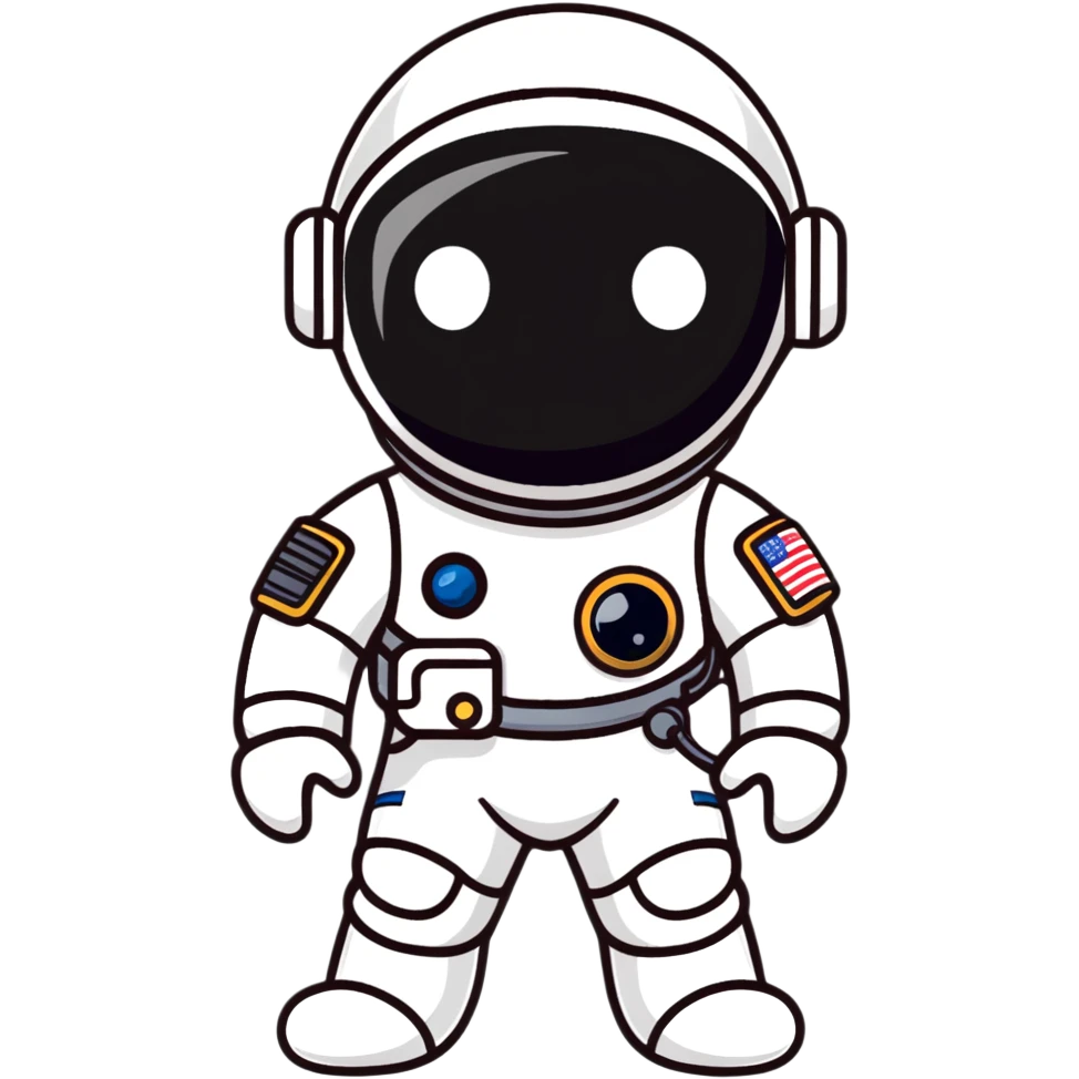 astronaut in space suit with black pirate eyepatch emoji