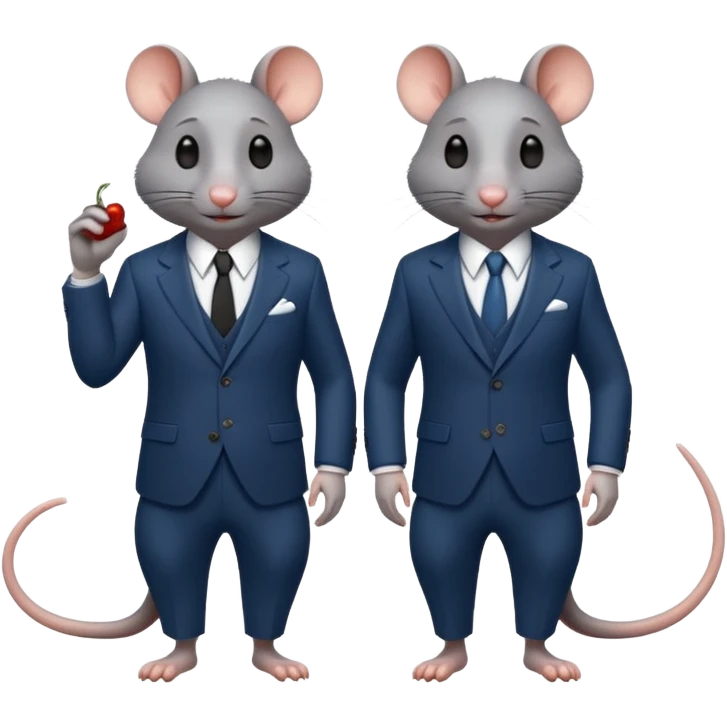 Rats in suit pixar style emoji