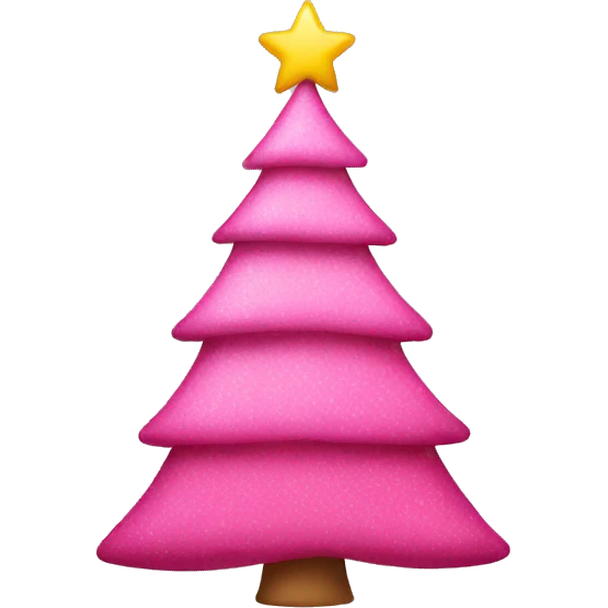 A pink Christmas tree  emoji