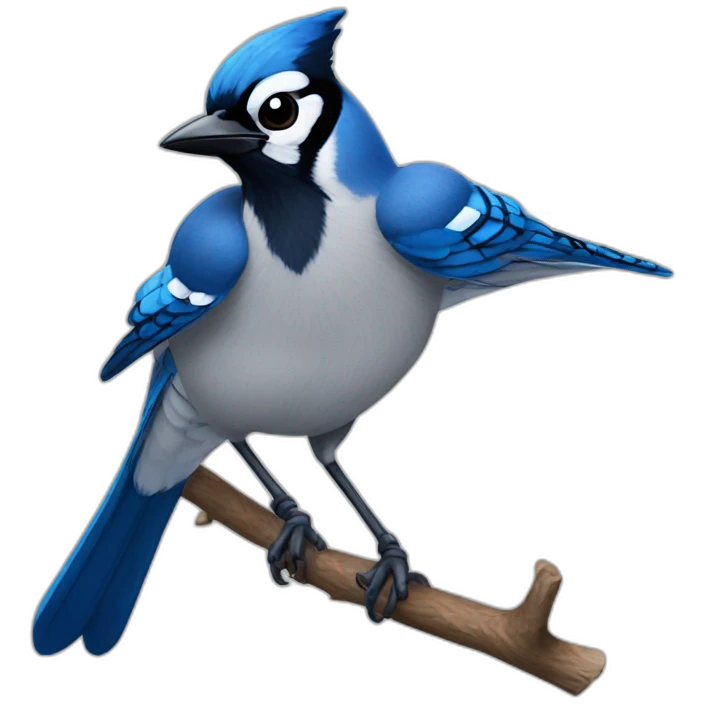 black blue jay emoji