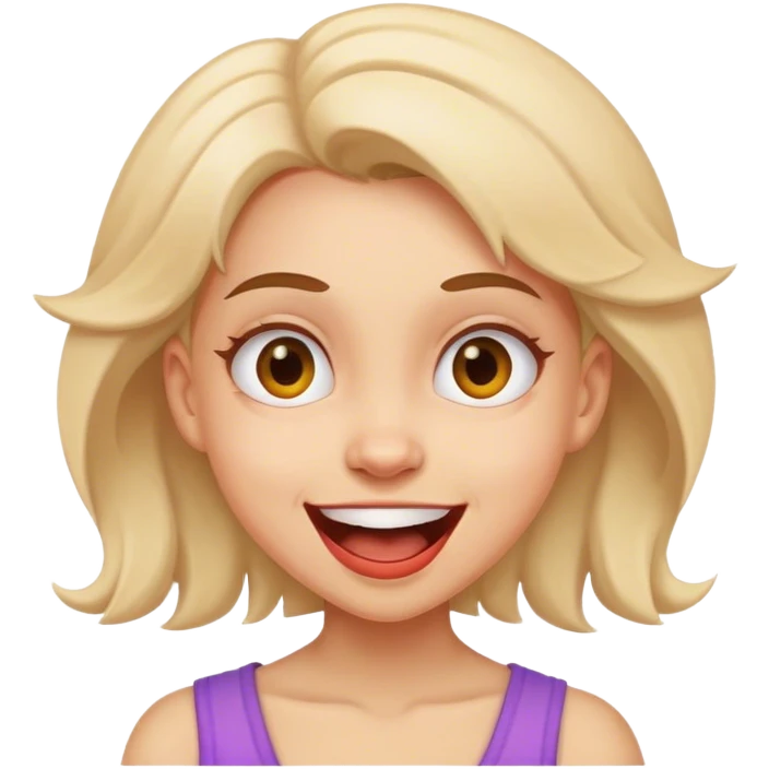 Human version of this emoji 😛 crazier but happy, but a girl emoji