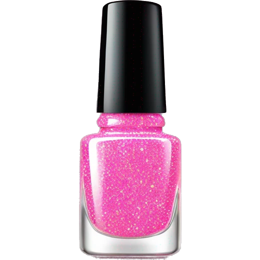 Pink glitter nail polish  emoji
