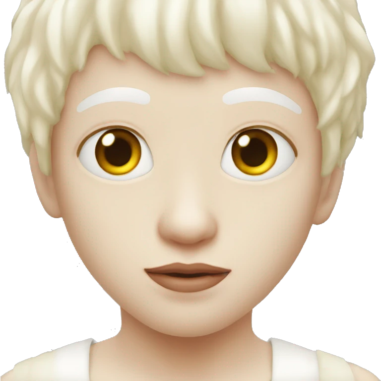 Chico albino ojos rojos emoji
