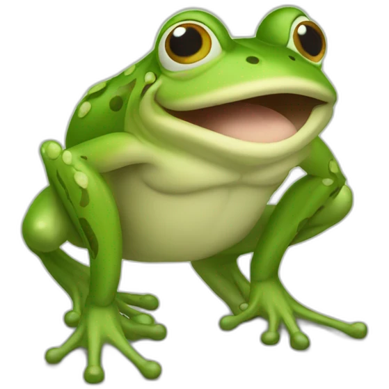 Muscular frog emoji