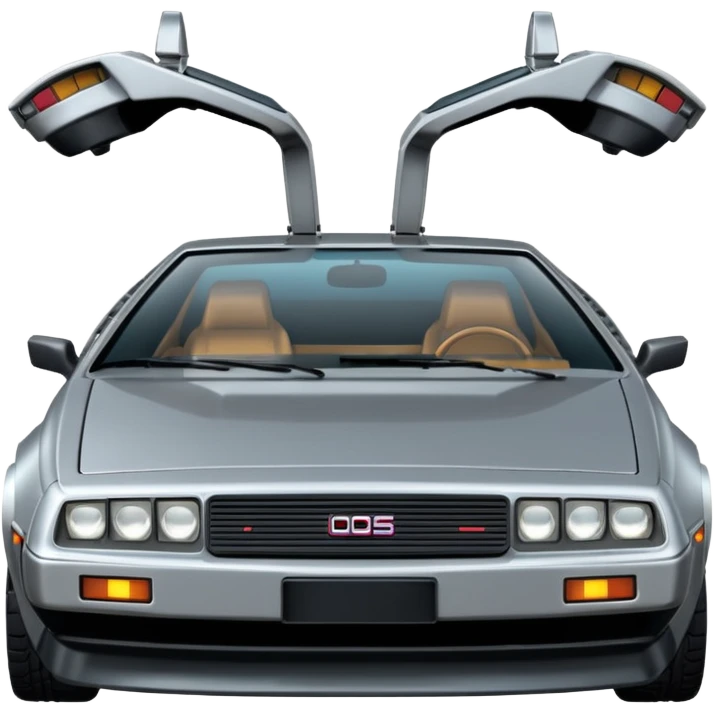 Delorean time machine emoji
