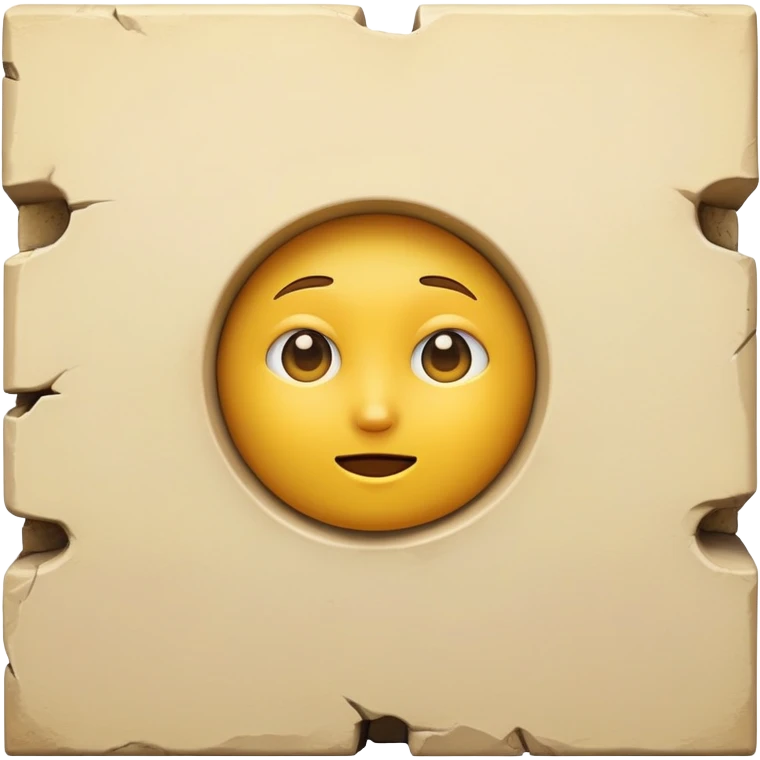 face peeking out from behind a wall, classic emoji look emoji