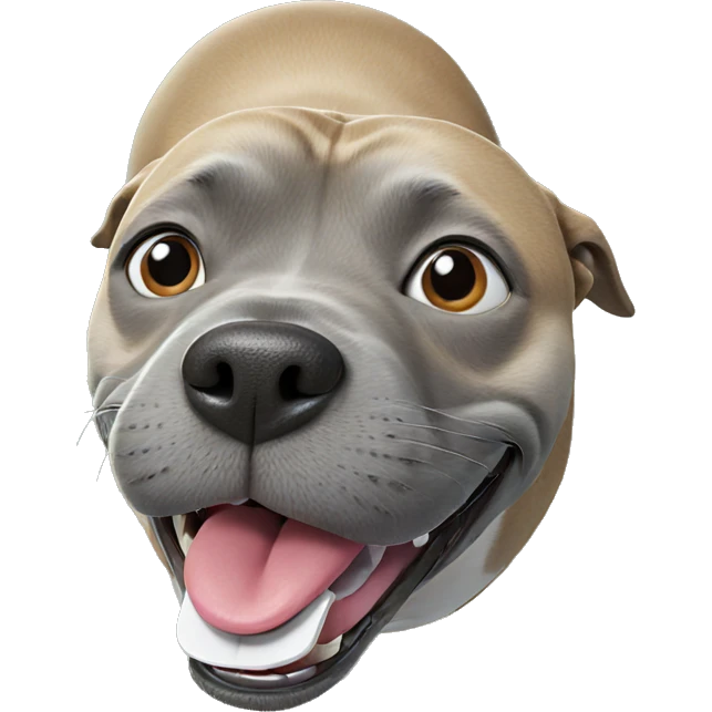 playful dog with tongue out emoji