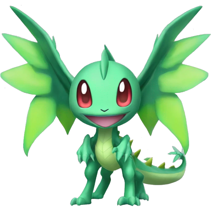 Cool Edgy Cute Chibi Legendary Shiny Fakemon-Pokémon-Genesect-Flygon With Full Body Detailed High Quality emoji