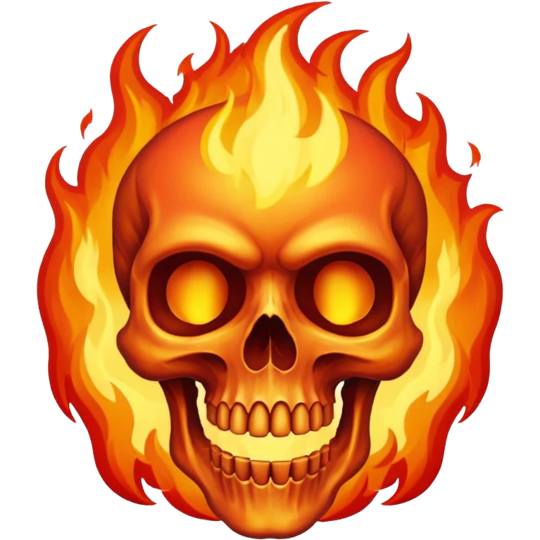 flaming skull emoji