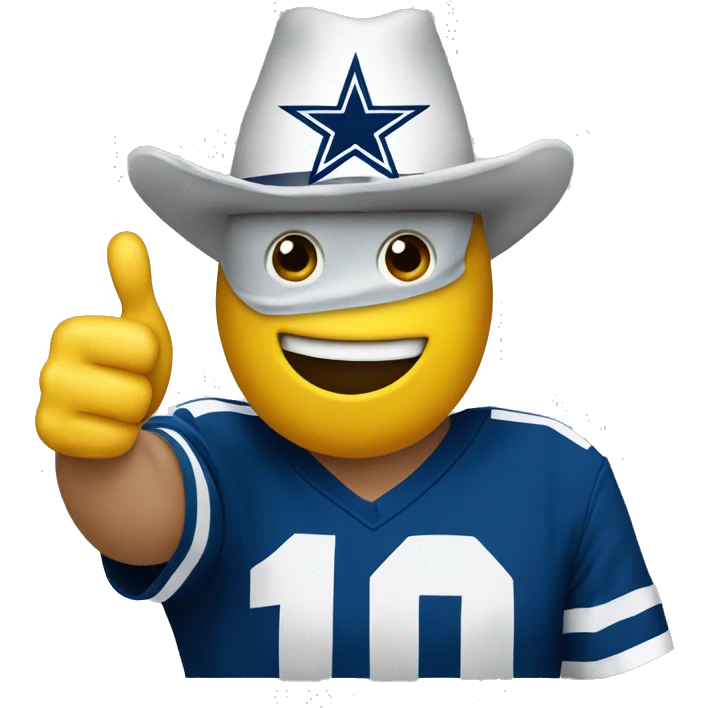 Dallas cowboy fan with trash bag face coving holding there thumbs up sign emoji