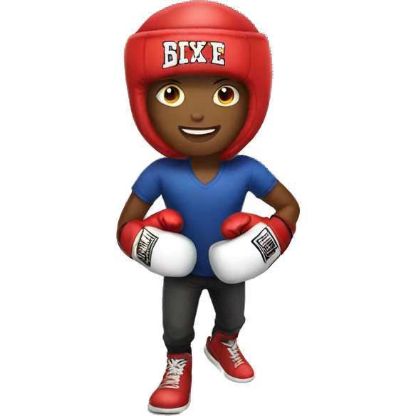student in a boxing gloves emoji