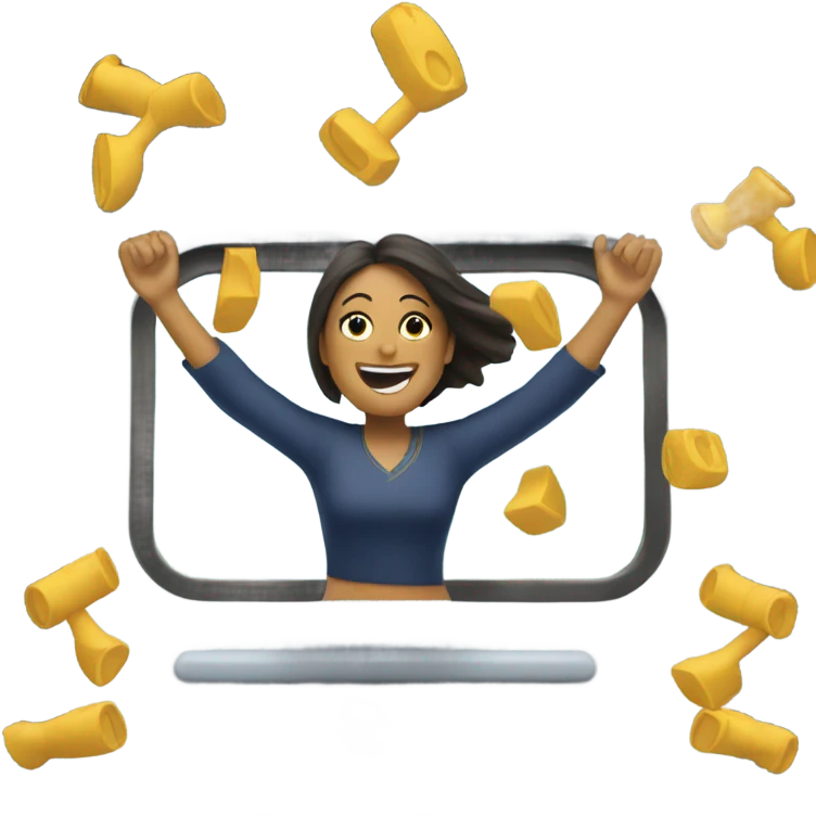 woman with two heads doing a cartwheel on top of a train  emoji