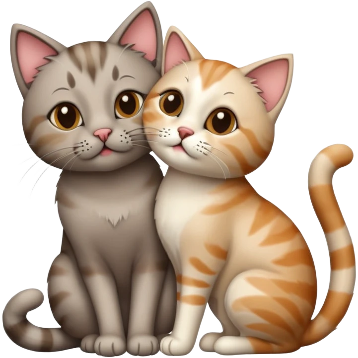 Кошка целует кота  emoji