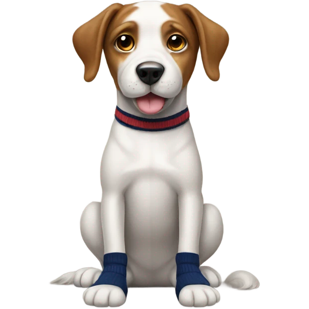 dog wearing socks emoji