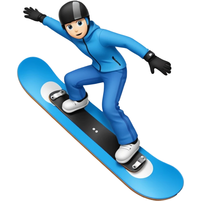 Snowboard black And bleu  emoji