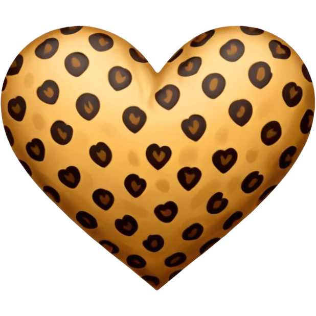 Leopard print heart emoji