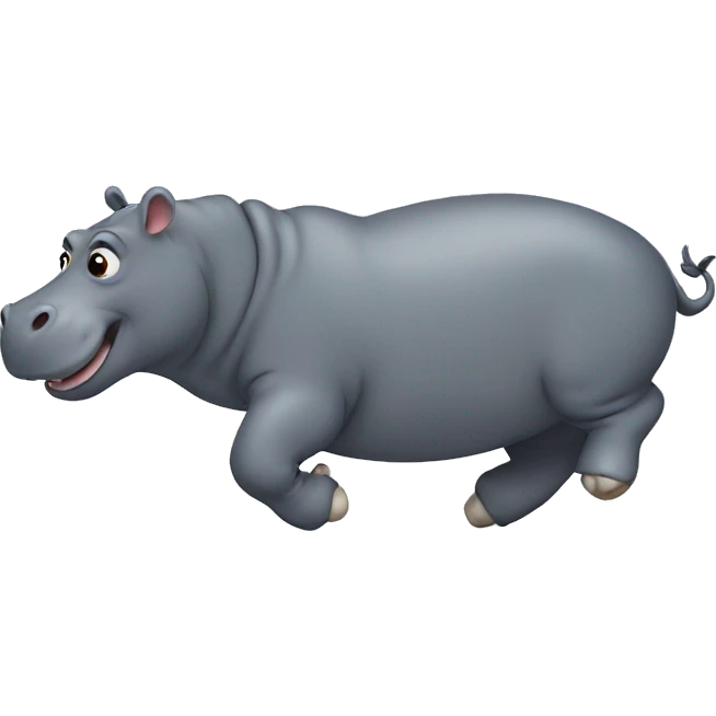 A hippo running  emoji